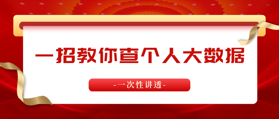 个人大数据怎么查？有什么用？今天一文教你查给你讲透