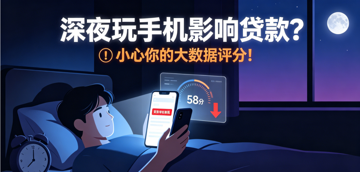 深夜玩手机会影响贷款?真的会 快去查查你的大数据评分