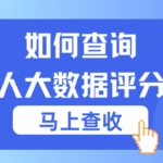 大数据评分低怎么办？哪里能查到大数据评分？