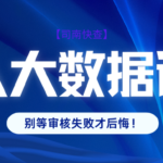 别等审核失败才后悔 尽早自查个人大数据